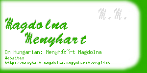 magdolna menyhart business card